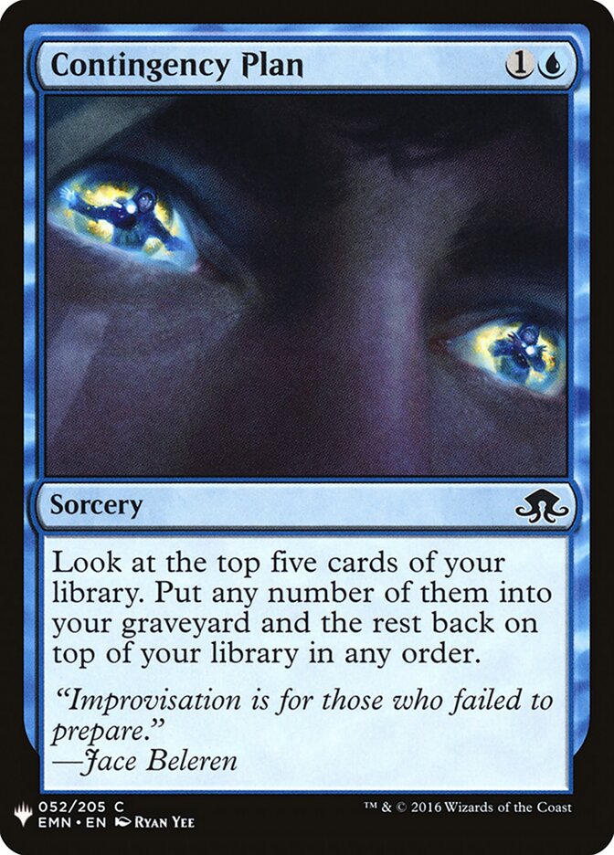 Contingency Plan (EMN-52) - The List (PLST)