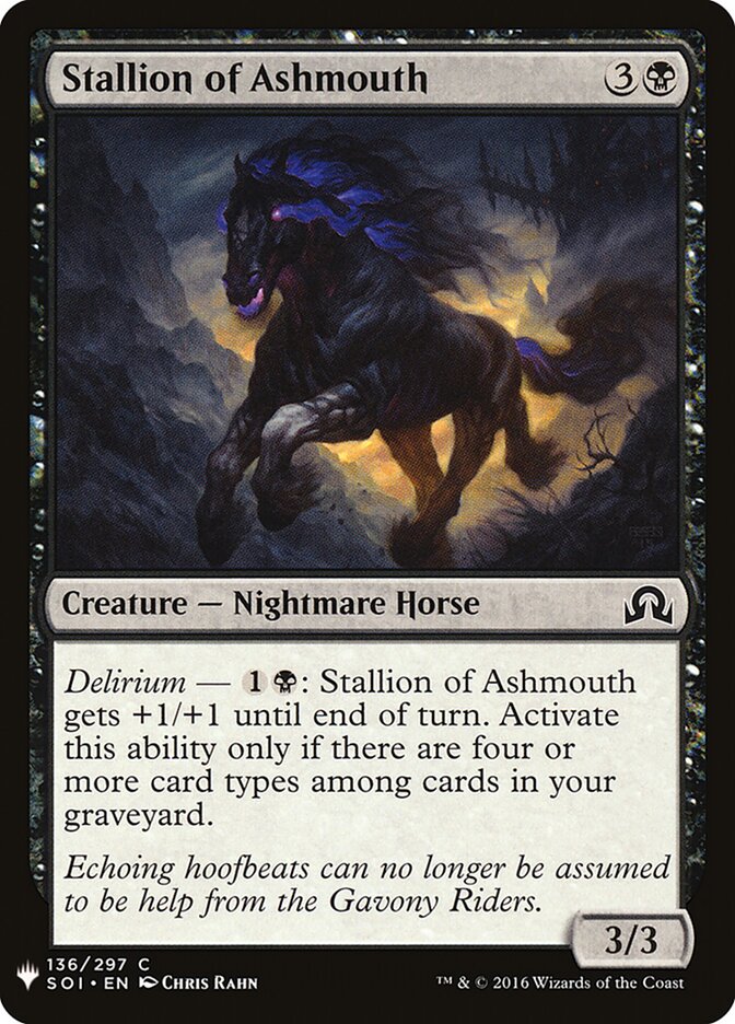 Stallion of Ashmouth (SOI-136) - The List (PLST)