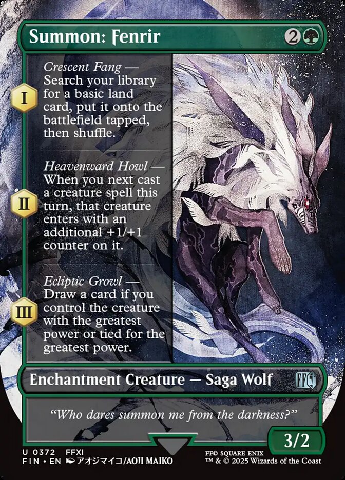 Summon: Fenrir (372) - [Borderless] Final Fantasy (FIN)