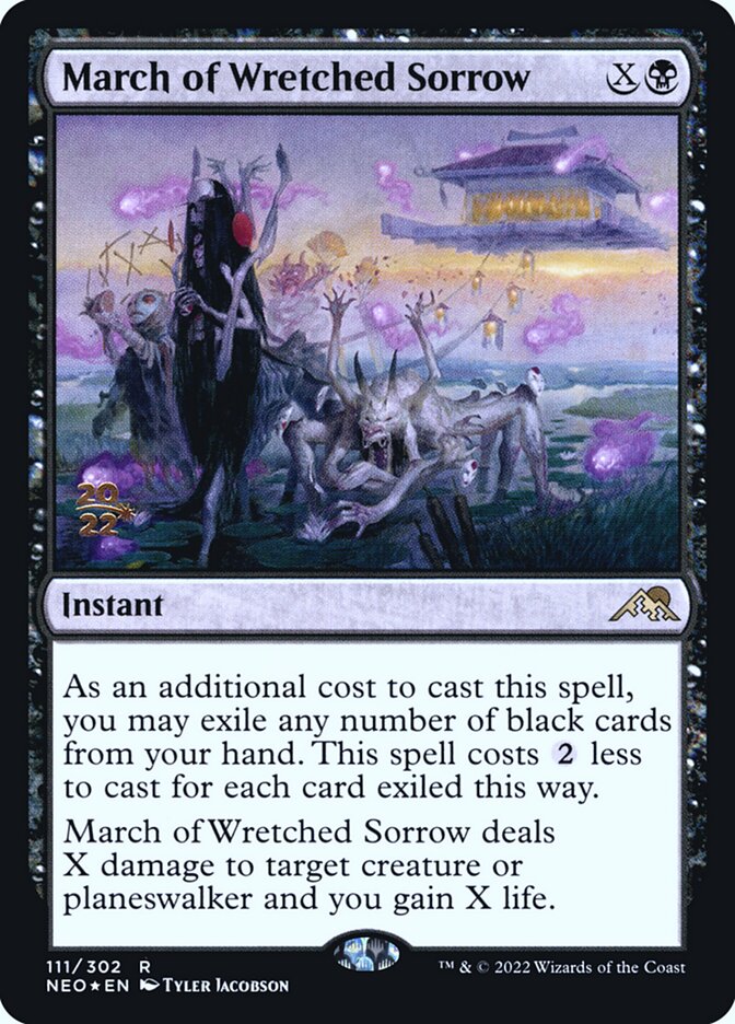 March of Wretched Sorrow (111s) - Kamigawa: Neon Dynasty Promos (PNEO)