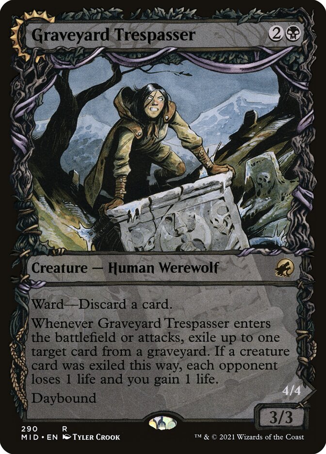 Graveyard Trespasser // Graveyard Glutton (290) - Innistrad: Midnight Hunt (MID)