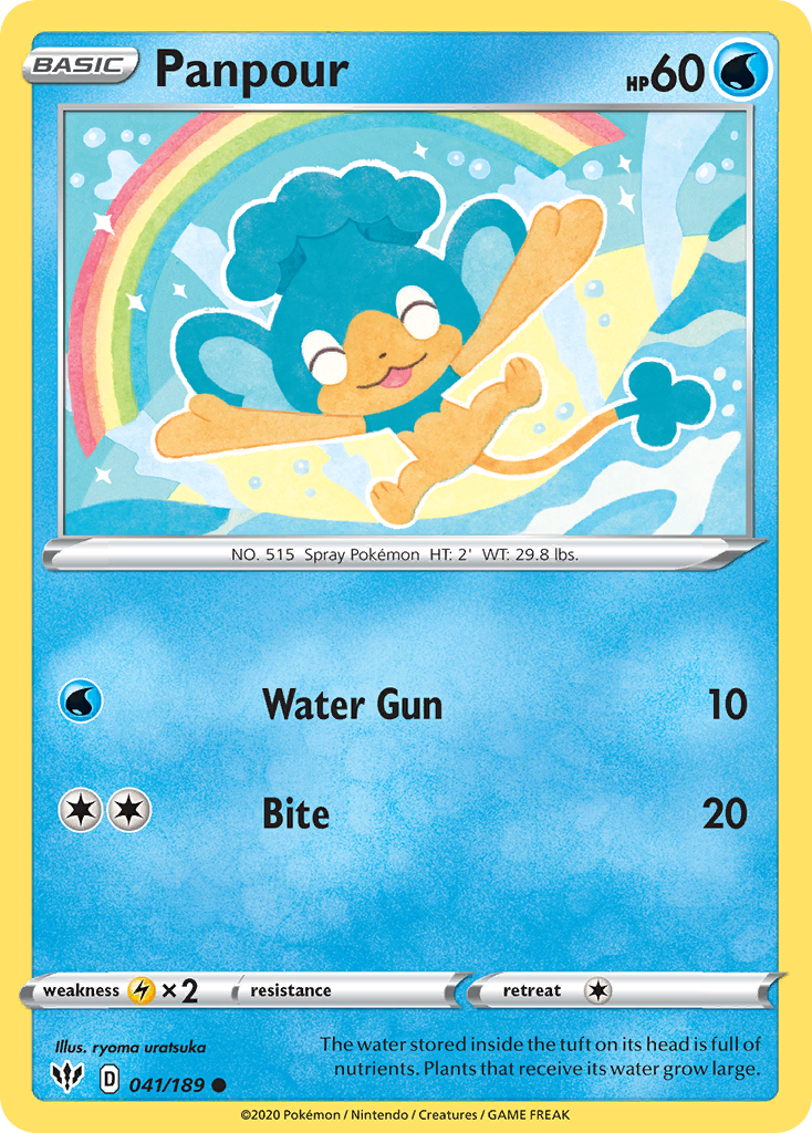 Panpour (41/189) - [Reverse Holo] Darkness Ablaze (DAA)