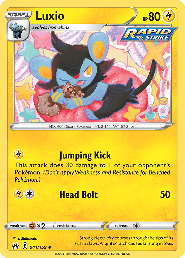 Luxio (41/159) - [Reverse Holo] Crown Zenith (CRZ)