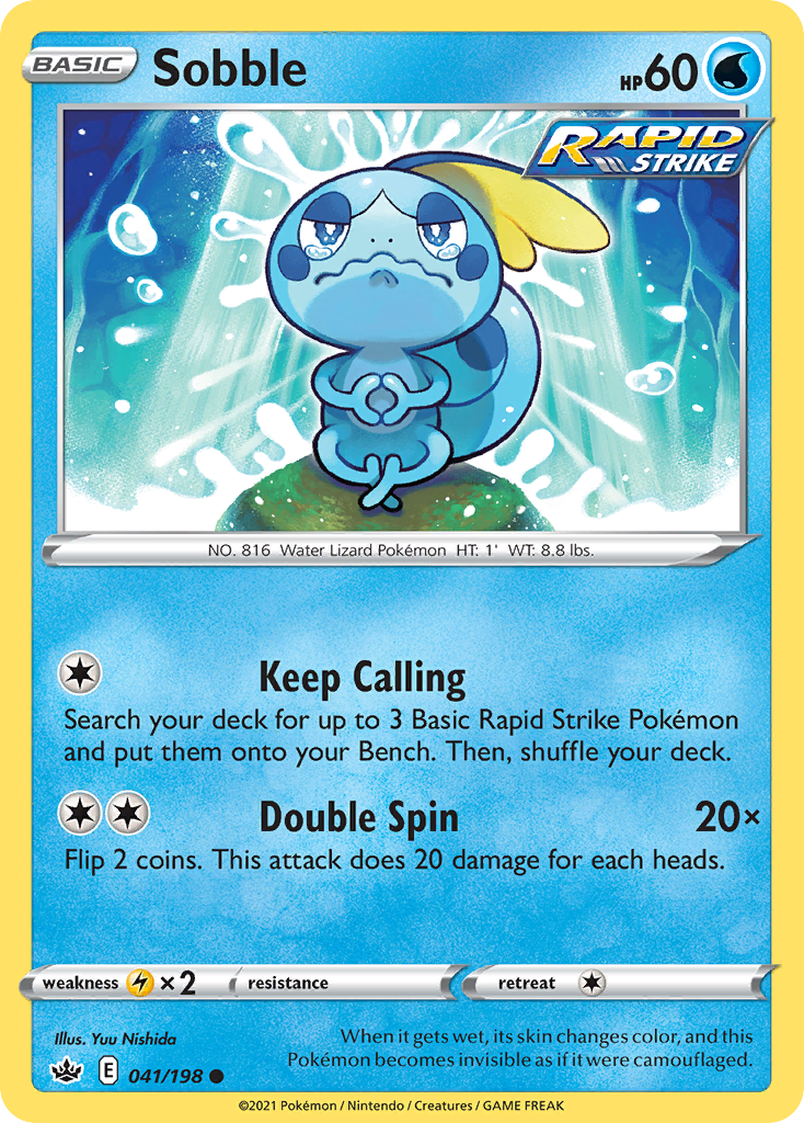 Sobble (41/198) - [Reverse Holo] Chilling Reign (CRE)