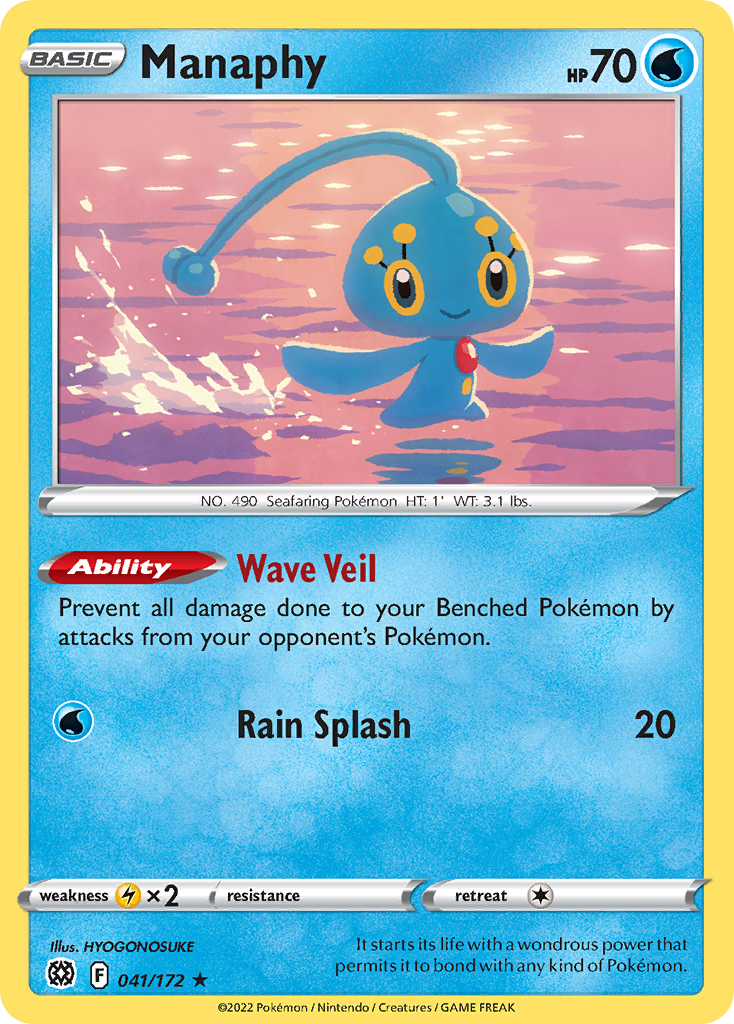 Manaphy (41/172) - [Reverse Holo] Brilliant Stars (BRS)