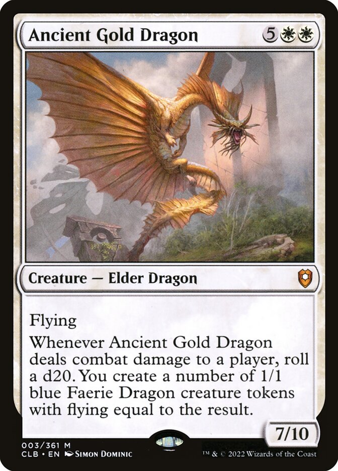 Ancient Gold Dragon (3) - Commander Legends: Battle for Baldur's Gate (CLB)