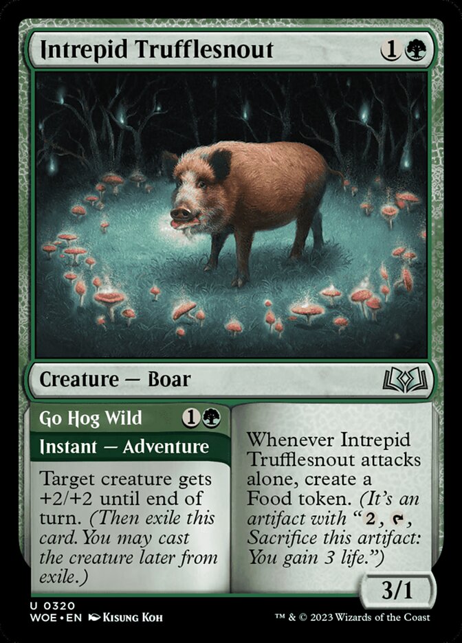 Intrepid Trufflesnout // Go Hog Wild (320) - Wilds of Eldraine (WOE)