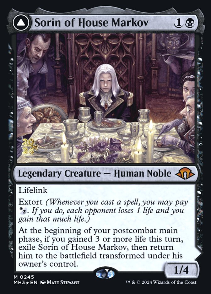 Sorin of House Markov // Sorin, Ravenous Neonate (245s) - Modern Horizons 3 Promos (PMH3)