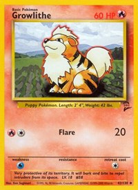 Growlithe (42) - Base Set 2 (BS2)