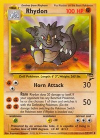 Rhydon (59) - Base Set 2 (BS2)