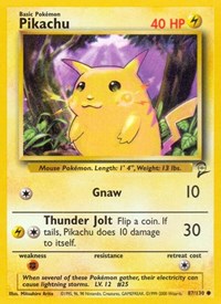 Pikachu (87) - Base Set 2 (BS2)