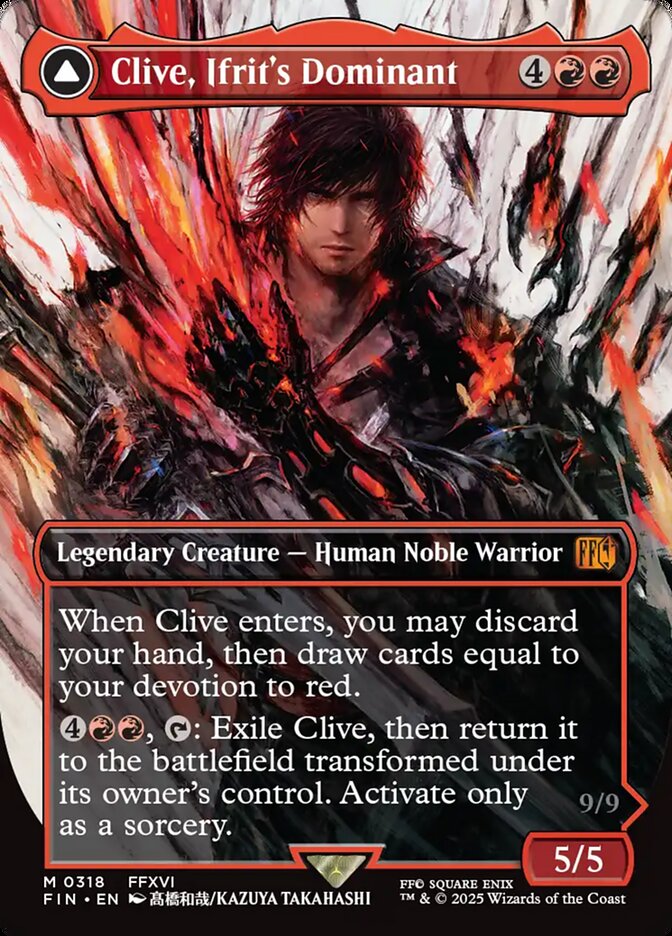 Clive, Ifrit's Dominant // Ifrit, Warden of Inferno (318) - [Borderless] Final Fantasy (FIN)