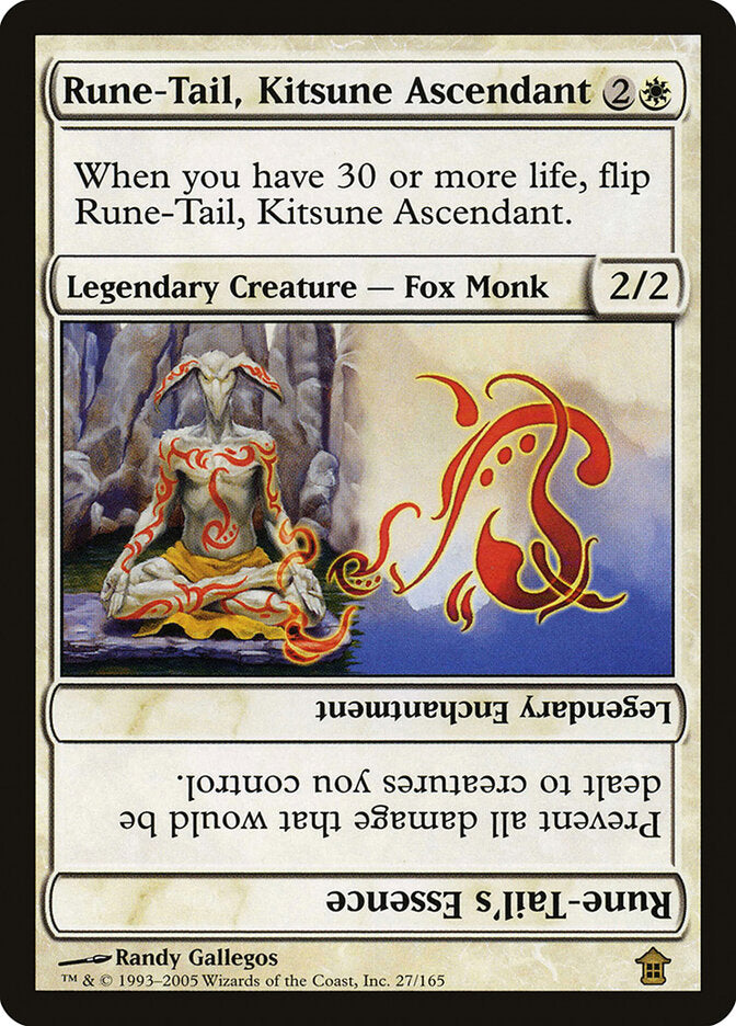 Rune-Tail, Kitsune Ascendant // Rune-Tail's Essence (27) - Saviors of Kamigawa (SOK)