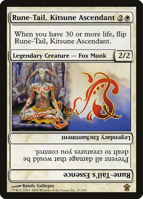 Rune-Tail, Kitsune Ascendant // Rune-Tail's Essence (27) - Saviors of Kamigawa (SOK)