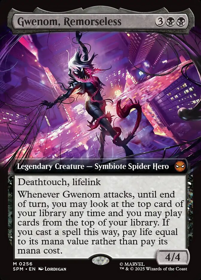 Gwenom, Remorseless (256) - [Foil, Extended Art] Marvel's Spider-Man (SPM)