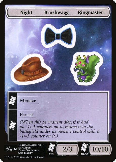 Night Brushwagg Ringmaster (3) - Unfinity Sticker Sheets (SUNF)