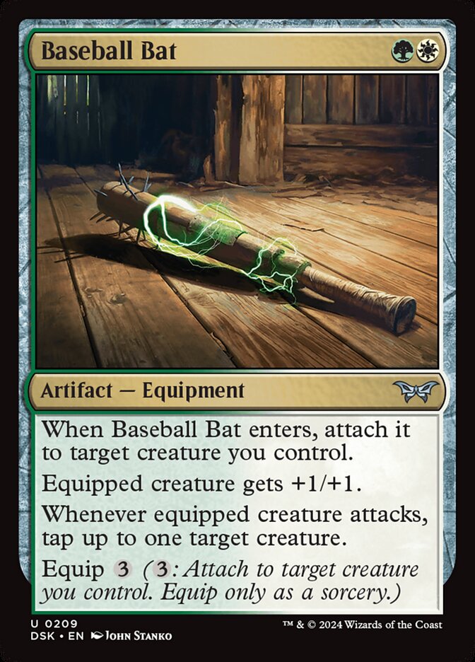 Baseball Bat - [Foil] Duskmourn: House of Horror (DSK)