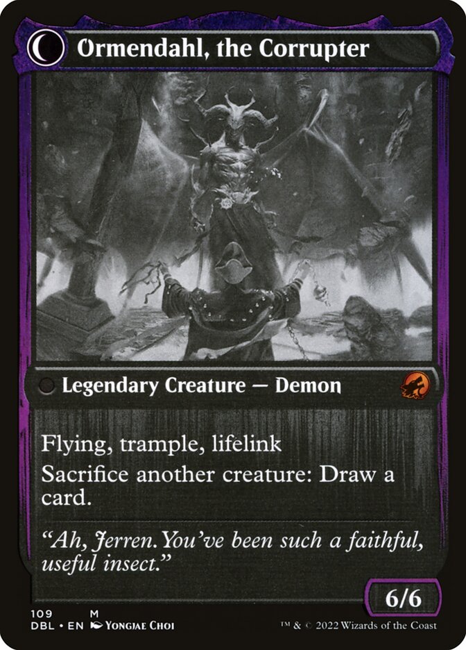 Jerren, Corrupted Bishop // Ormendahl, the Corrupter (109) - Innistrad: Double Feature (DBL)