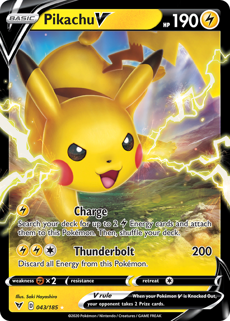 Pikachu V (43/185) - [Holo Foil] Vivid Voltage (VIV)