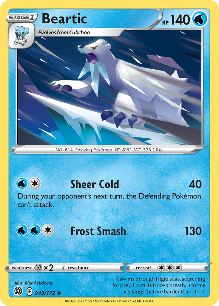 Beartic (43/172) - [Reverse Holo] Brilliant Stars (BRS)