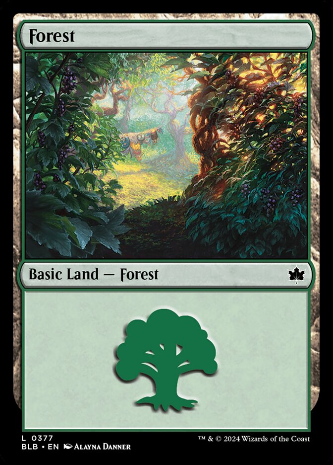 Forest (377) - [Foil] Bloomburrow (BLB)