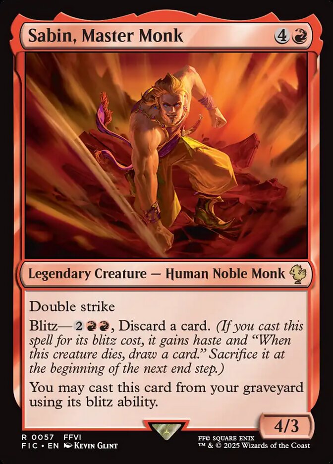 Sabin, Master Monk (57) - [Surge Foil] Final Fantasy Commander (FIC)