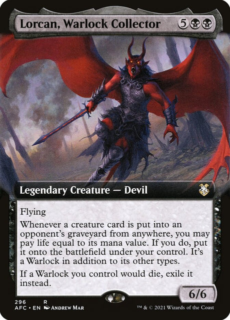 Lorcan, Warlock Collector (296) - Forgotten Realms Commander (AFC)