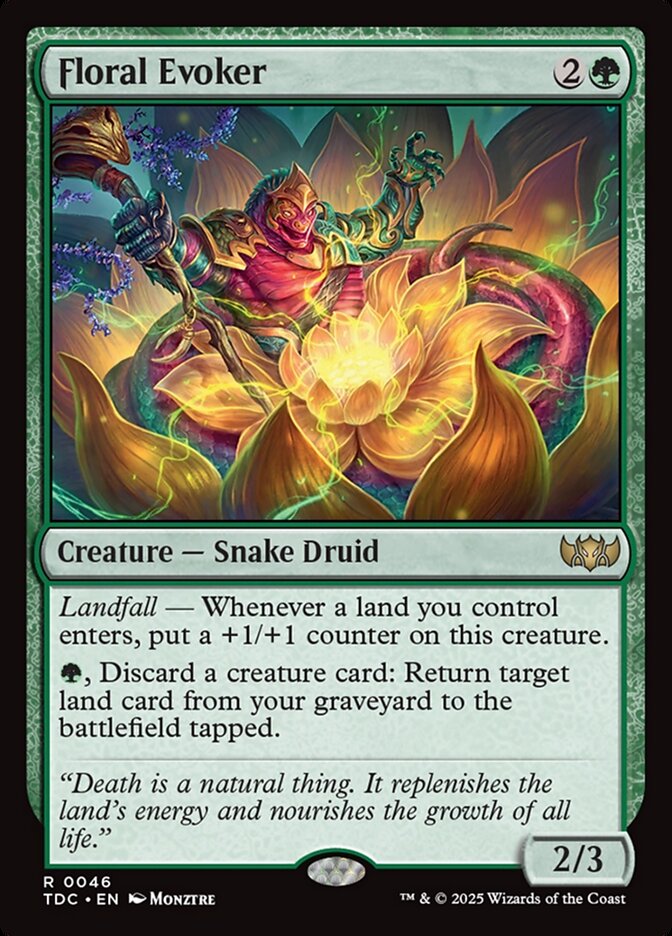 Floral Evoker (46) - Tarkir: Dragonstorm Commander (TDC)