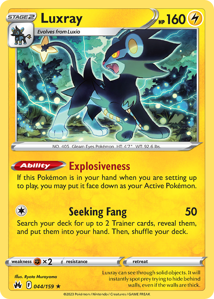 Luxray (44/159) - [Reverse Holo] Crown Zenith (CRZ)