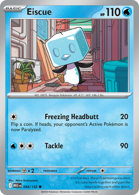 Eiscue (44/132) - [Reverse Holo] Mega Evolution (MEG)