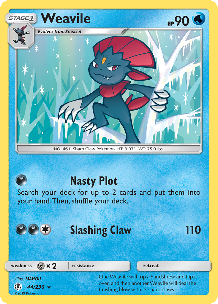 Weavile (44/236) - [Reverse Holo] Cosmic Eclipse (CEC)