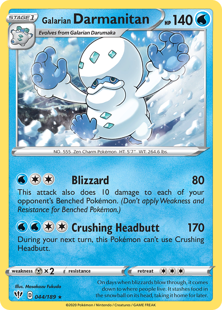 Galarian Darmanitan (44/189) - [Reverse Holo] Darkness Ablaze (DAA)