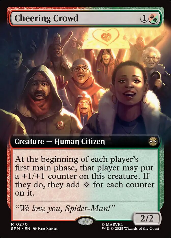 Cheering Crowd (270) - [Foil, Extended Art] Marvel's Spider-Man (SPM)