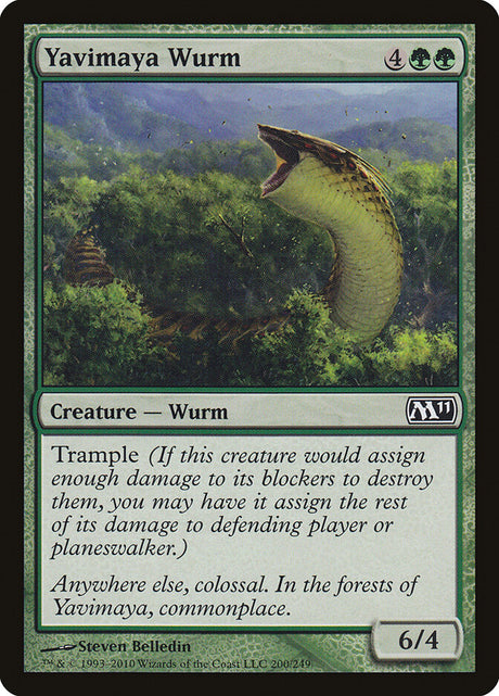 Yavimaya Wurm (200) - Magic 2011 (M11)