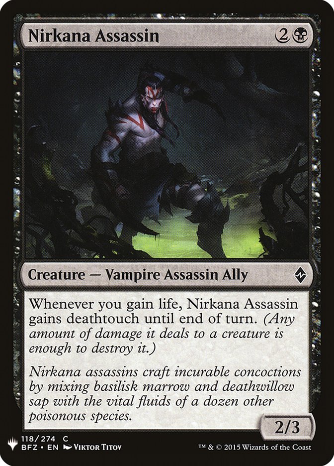Nirkana Assassin - The List (PLST)
