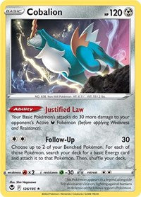 Cobalion (126) - SWSH12: Silver Tempest (SWSH12)