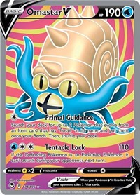 Omastar V (Full Art) (174) - SWSH12: Silver Tempest (SWSH12)