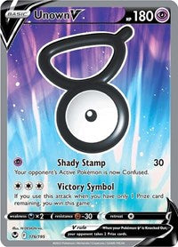 Unown V (Full Art) (176) - SWSH12: Silver Tempest (SWSH12)