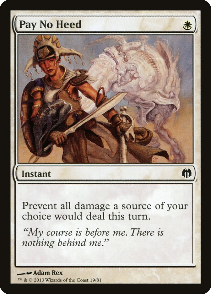 Pay No Heed (19) - Duel Decks: Heroes vs. Monsters (DDL)