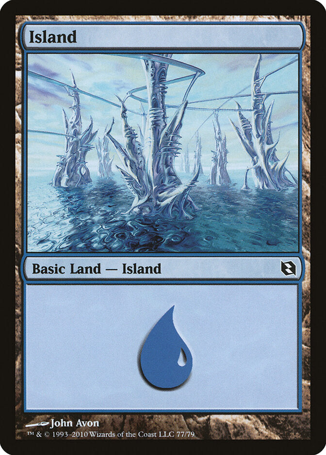 Island (77) - Duel Decks: Elspeth vs. Tezzeret (DDF)
