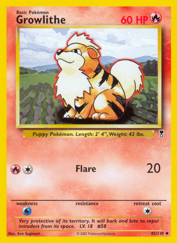 Growlithe (45/110) - [Reverse Holo] Legendary Collection (LC)