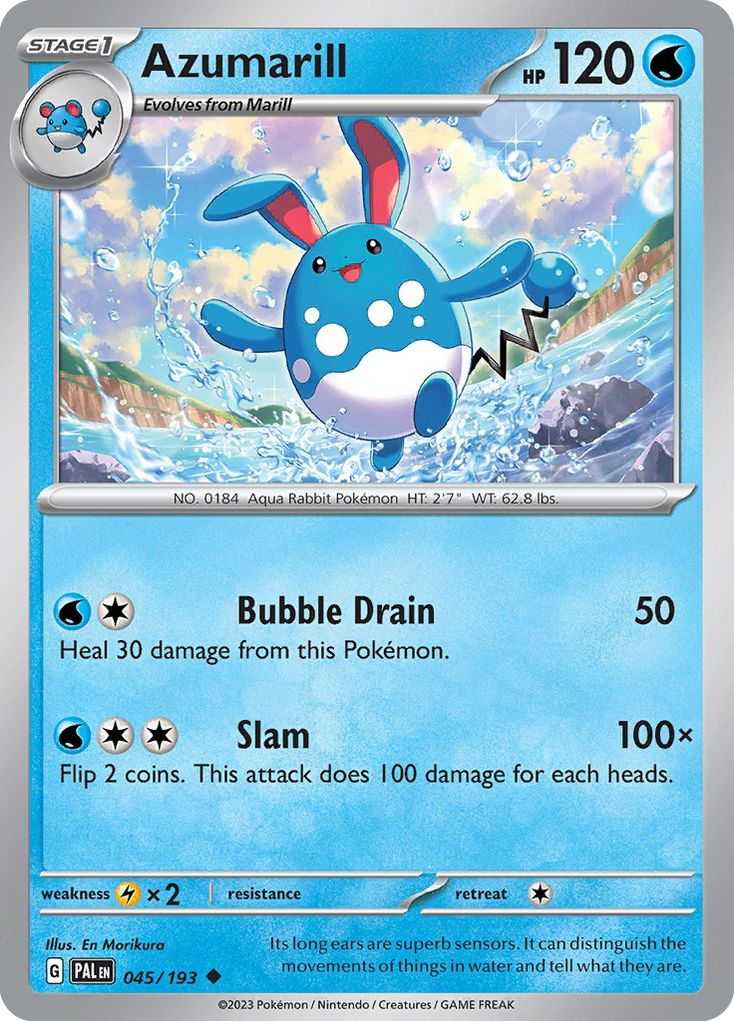 Azumarill (45/193) - [Reverse Holo] Paldea Evolved (PAL)