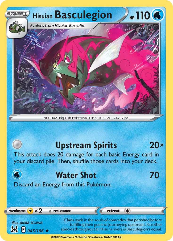 Hisuian Basculegion (45/196) - [Holo Foil] Lost Origin (LOR)