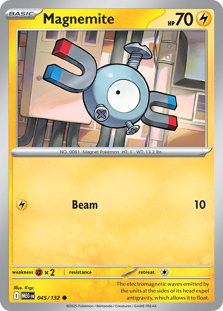 Magnemite (45/132) - [Reverse Holo] Mega Evolution (MEG)
