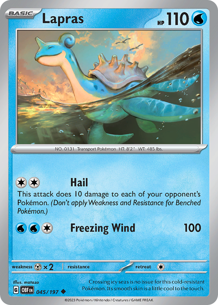 Lapras (45/197) - Obsidian Flames (OBF)