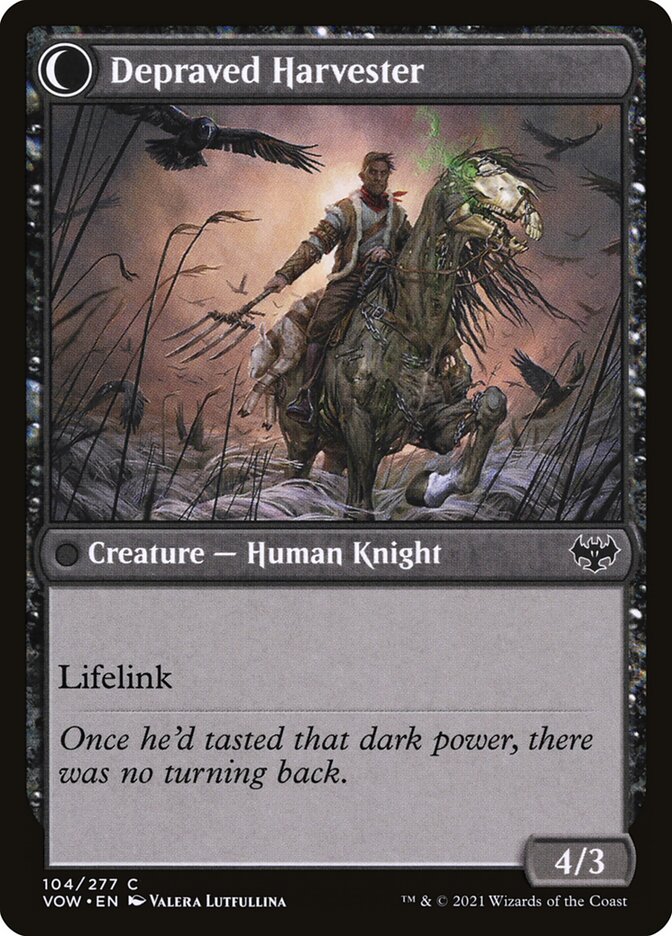 Desperate Farmer // Depraved Harvester (104) - Innistrad: Crimson Vow (VOW)