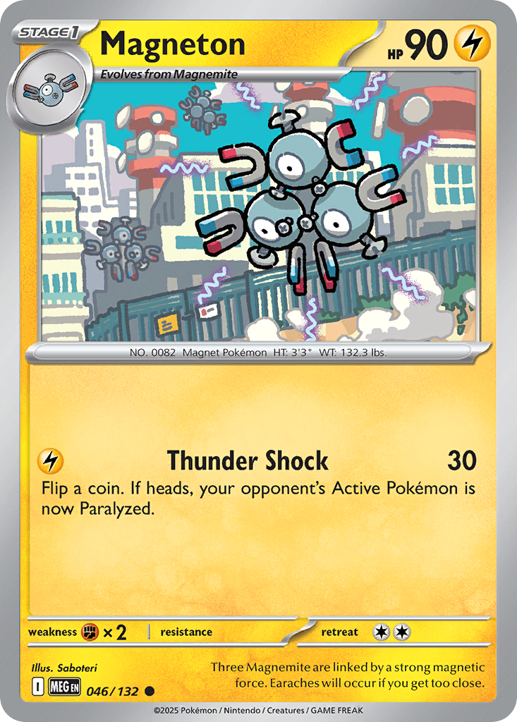Magneton (46/132) - [Reverse Holo] Mega Evolution (MEG)
