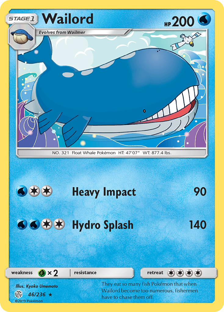 Wailord (46/236) - [Reverse Holo] Cosmic Eclipse (CEC)