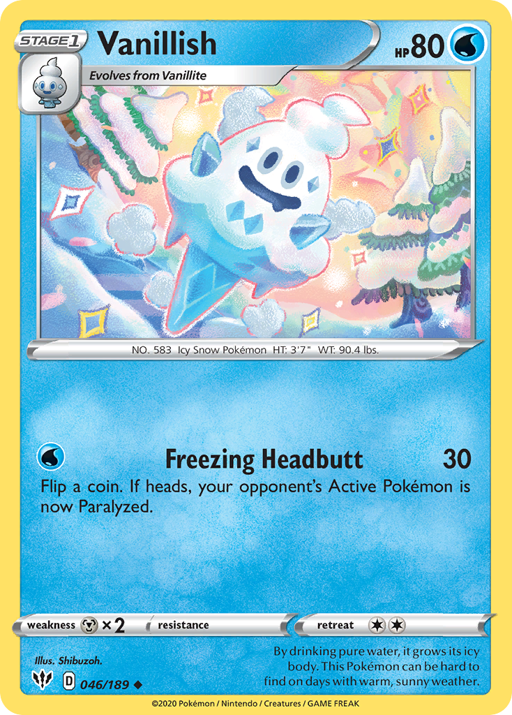 Vanillish (46/189) - [Reverse Holo] Darkness Ablaze (DAA)