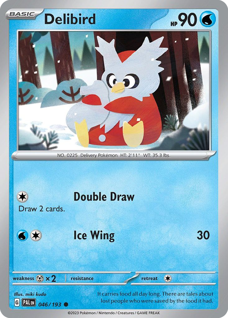 Delibird (46/193) - [Reverse Holo] Paldea Evolved (PAL)